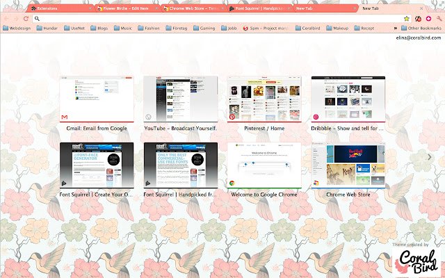 Flower Birdie  from Chrome web store to be run with OffiDocs Chromium online