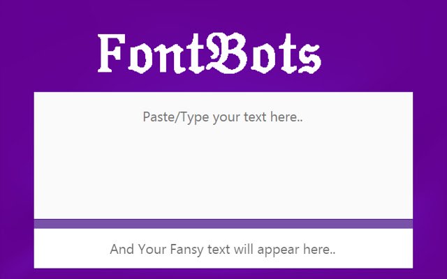 FontBots Fancy Name Generator  from Chrome web store to be run with OffiDocs Chromium online