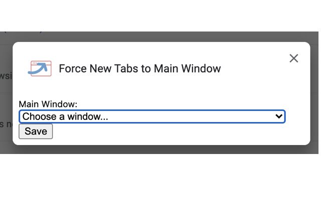 Force New Tabs to Main Window  from Chrome web store to be run with OffiDocs Chromium online