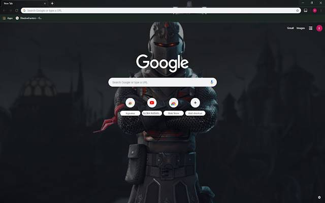 El tema Fortnite Black Knight de la tienda web de Chrome se ejecutará con OffiDocs Chromium en línea