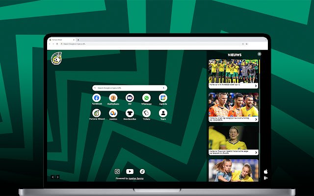 Fortuna Sittard start page  from Chrome web store to be run with OffiDocs Chromium online