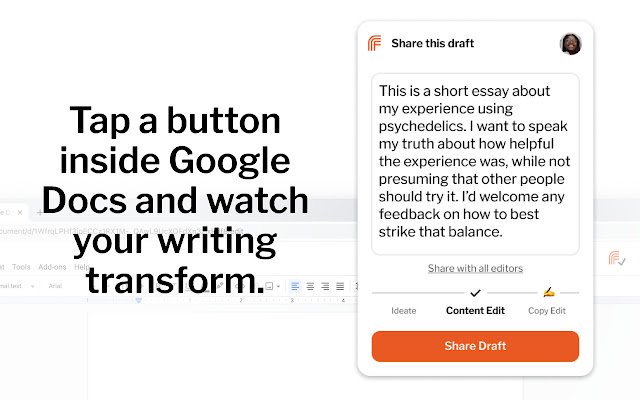 Foster – your friendly, human writing partner  from Chrome web store to be run with OffiDocs Chromium online