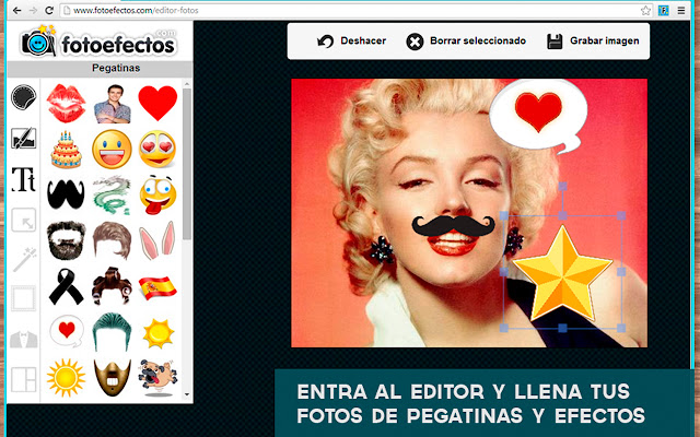 Fotoefectos, editor de fotos  from Chrome web store to be run with OffiDocs Chromium online