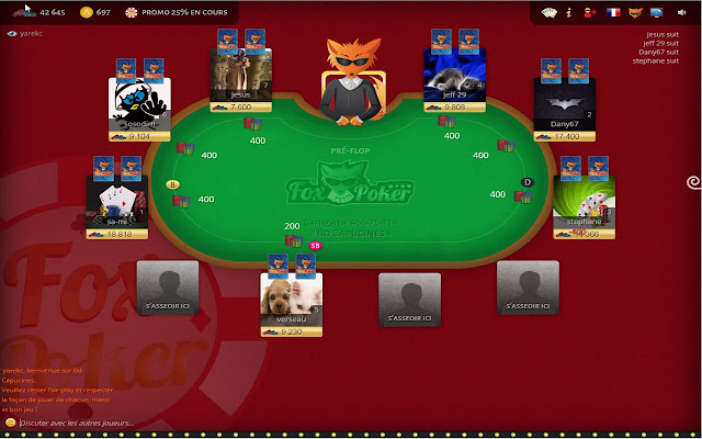 Fox poker  from Chrome web store to be run with OffiDocs Chromium online