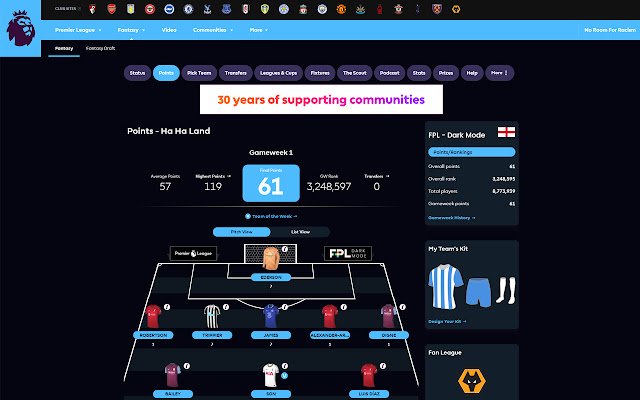 FPL Dark Mode aus dem Chrome-Webshop zur Ausführung mit OffiDocs Chromium online