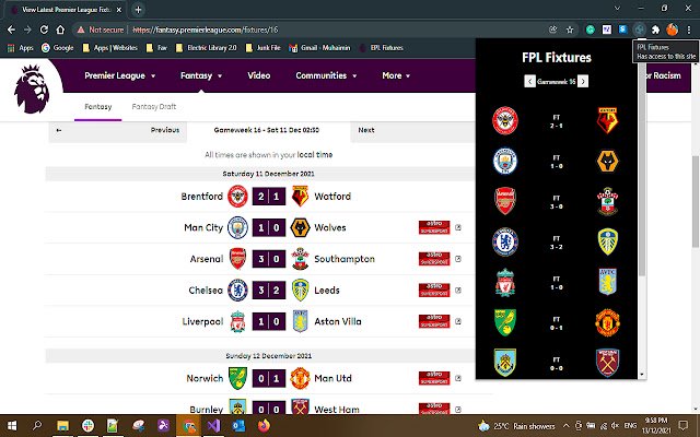 FPL Fixtures  from Chrome web store to be run with OffiDocs Chromium online