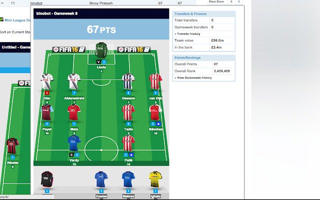 FPL Mini League Team Viewer  from Chrome web store to be run with OffiDocs Chromium online