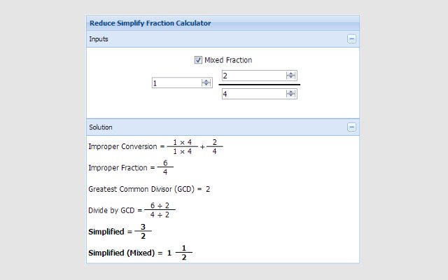 Fraction Calculator  from Chrome web store to be run with OffiDocs Chromium online