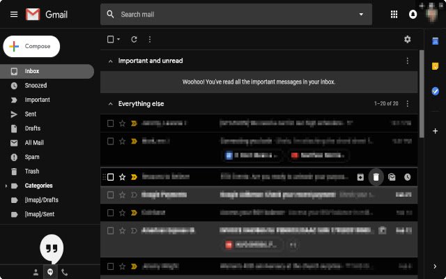 Frameless for Gmail  from Chrome web store to be run with OffiDocs Chromium online