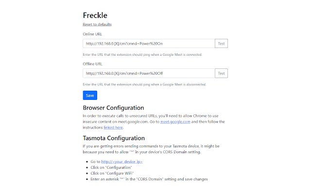 Freckle ze sklepu internetowego Chrome do uruchomienia z OffiDocs Chromium online