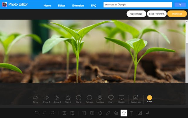 Free Photo Editor  from Chrome web store to be run with OffiDocs Chromium online