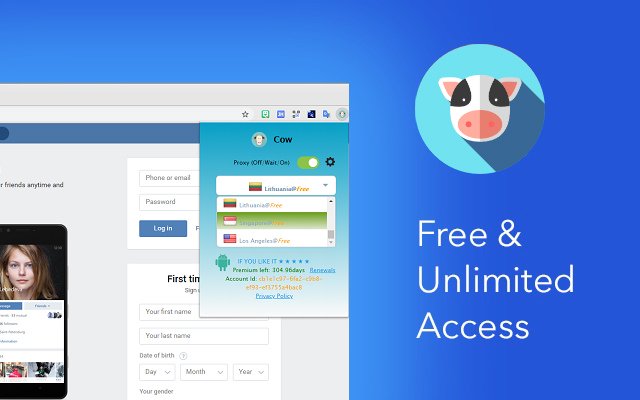 Free Proxy VPN to Unblock any sites | Cow  from Chrome web store to be run with OffiDocs Chromium online