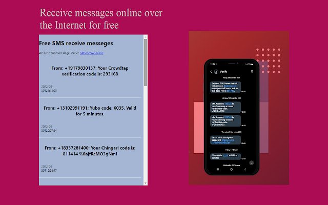 Free SMS  from Chrome web store to be run with OffiDocs Chromium online