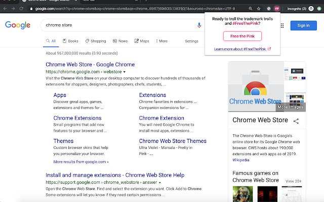 ฟรี Pink จาก Chrome เว็บสโตร์เพื่อใช้งานกับ OffiDocs Chromium ออนไลน์