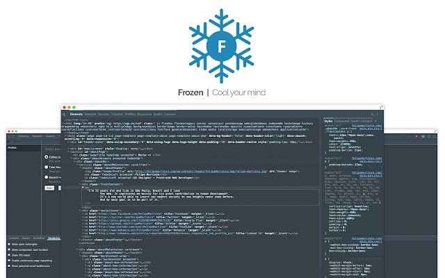 Frozen A Chrome Devtools Theme  from Chrome web store to be run with OffiDocs Chromium online