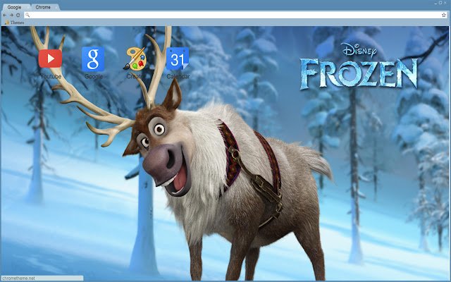 Frozen Sven Theme HD  from Chrome web store to be run with OffiDocs Chromium online