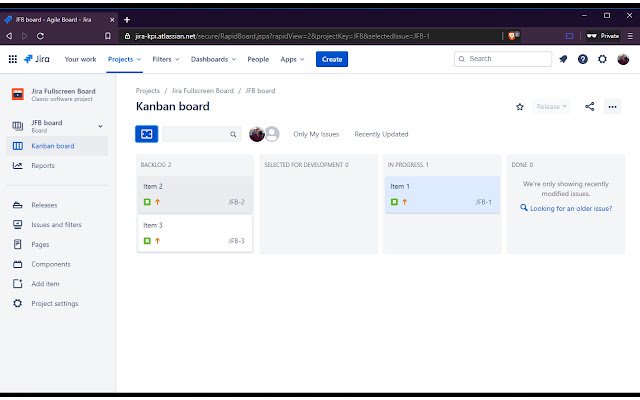 Full Screen agile board mode for Jira  from Chrome web store to be run with OffiDocs Chromium online