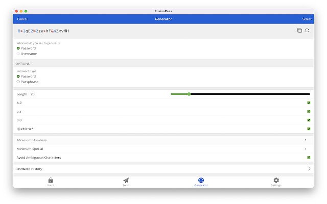 FusionPass Password Manager  from Chrome web store to be run with OffiDocs Chromium online