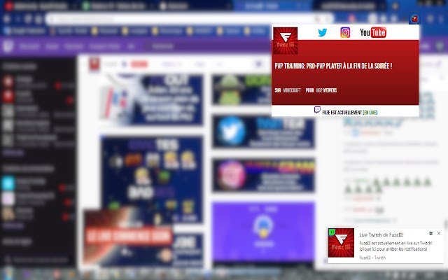 Chrome 웹 스토어의 FuzeIII 알림 Twitch가 OffiDocs Chromium 온라인과 함께 실행됩니다.