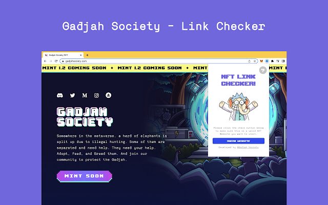 Gadjah Society Link Checker  from Chrome web store to be run with OffiDocs Chromium online