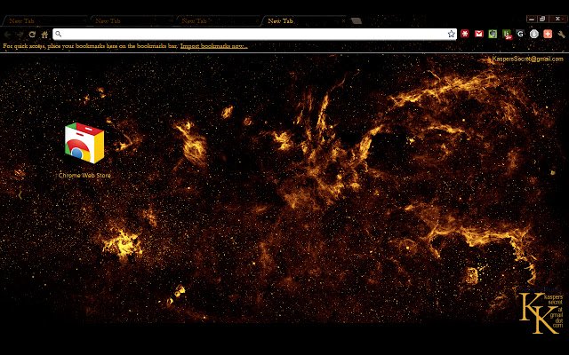 Galactic Center Theme  from Chrome web store to be run with OffiDocs Chromium online