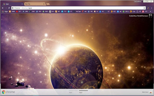 Galaxy Space Solar Earth Stars  from Chrome web store to be run with OffiDocs Chromium online