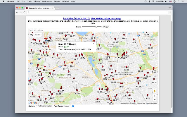 Los precios de la gasolina en EE. UU. y Canadá de Chrome web store se ejecutarán con OffiDocs Chromium en línea