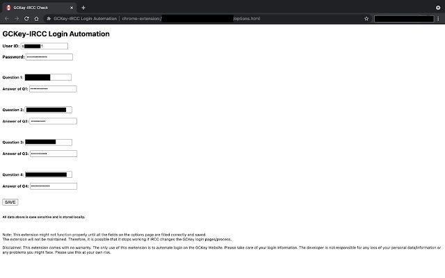 GCKey IRCC Login Automation  from Chrome web store to be run with OffiDocs Chromium online