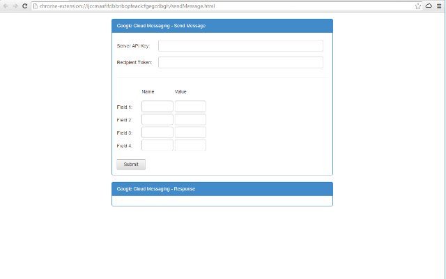 GCM Sender  from Chrome web store to be run with OffiDocs Chromium online
