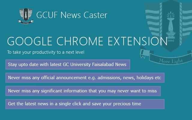 GCUF News Caster  from Chrome web store to be run with OffiDocs Chromium online