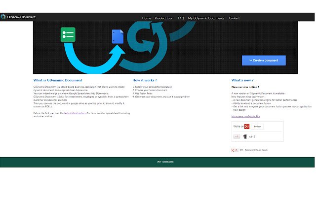 GDynamic Document  from Chrome web store to be run with OffiDocs Chromium online