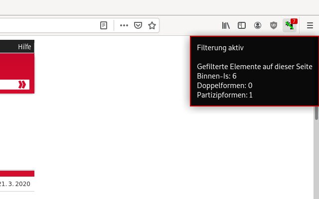 Gendersprache korrigieren  from Chrome web store to be run with OffiDocs Chromium online