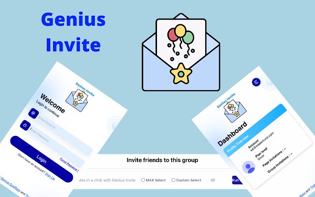 Genius Invite із веб-магазину Chrome для роботи з OffiDocs Chromium онлайн