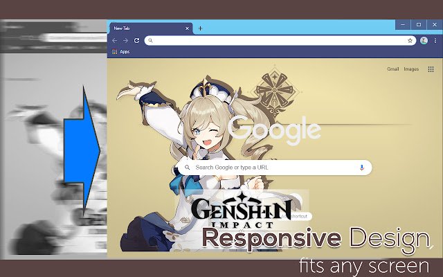 Genshin Impact: Barbara Theme מחנות האינטרנט של Chrome יופעל עם OffiDocs Chromium באינטרנט