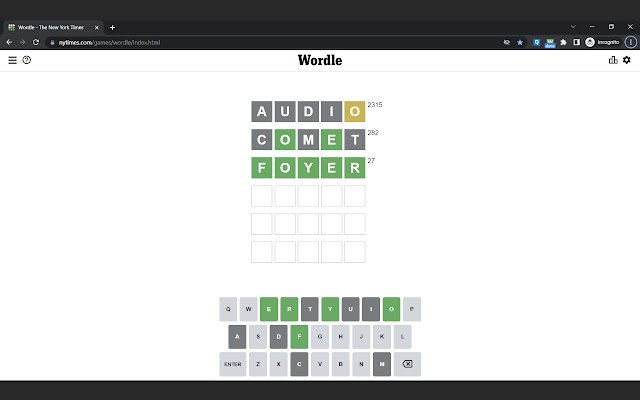 Gently Wordle Solver  from Chrome web store to be run with OffiDocs Chromium online