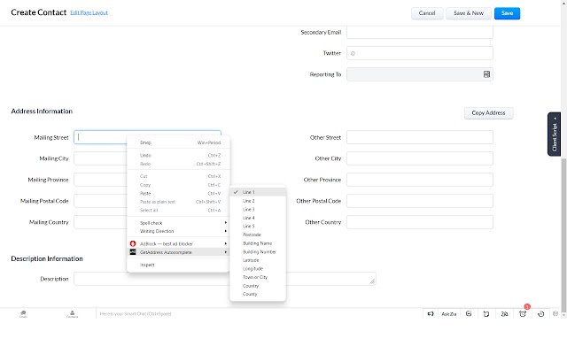 GetAddress เติมข้อความอัตโนมัติจาก Chrome เว็บสโตร์เพื่อใช้งานร่วมกับ OffiDocs Chromium ออนไลน์