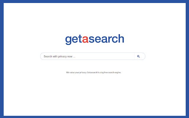 Getasearch — Search Engine with no logs.  from Chrome web store to be run with OffiDocs Chromium online