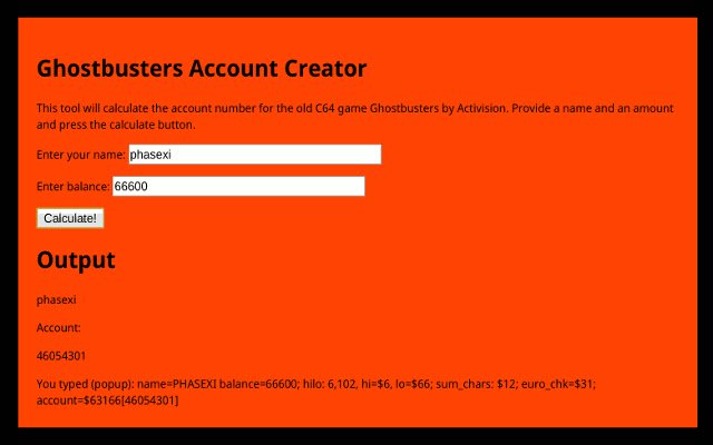 Ghostbusters Account Creator  from Chrome web store to be run with OffiDocs Chromium online