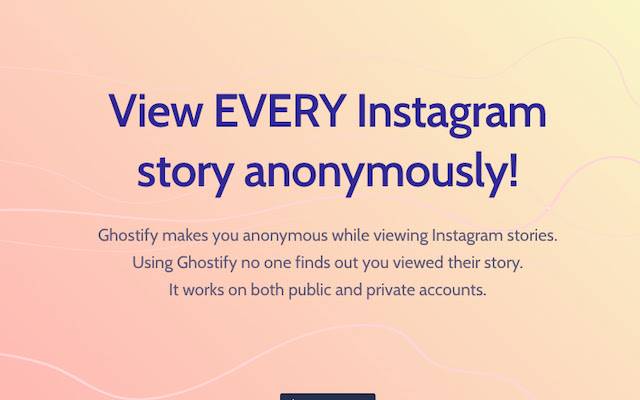 Ghostify Visualizza le storie di Instagram in modo anonimo dal Chrome Web Store da eseguire con OffiDocs Chromium online