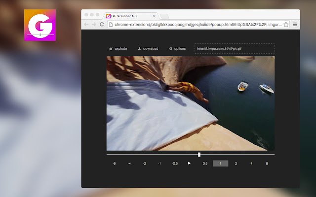 GIF-Scrubber aus dem Chrome-Webshop, der mit OffiDocs Chromium online ausgeführt werden soll