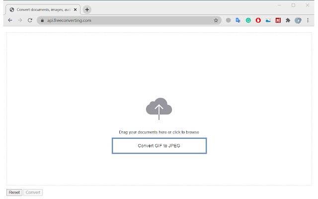 GIF to JPEG Converter  from Chrome web store to be run with OffiDocs Chromium online