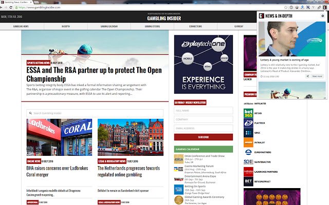 GI Gaming Industry News  from Chrome web store to be run with OffiDocs Chromium online