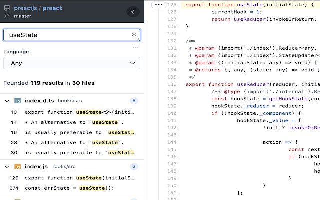 Gineko-Github-Codesuche aus dem Chrome-Webshop, die mit OffiDocs Chromium online ausgeführt werden soll