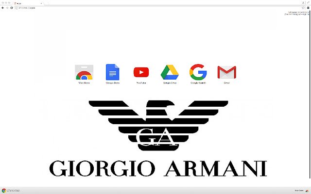 Giorgio Armani mula sa Chrome web store na tatakbo sa OffiDocs Chromium online