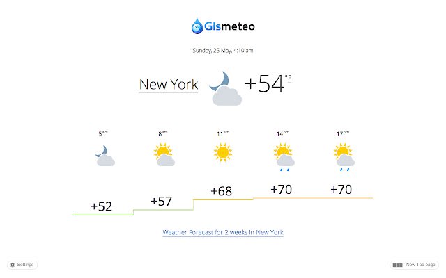 Gismeteo Tab  from Chrome web store to be run with OffiDocs Chromium online