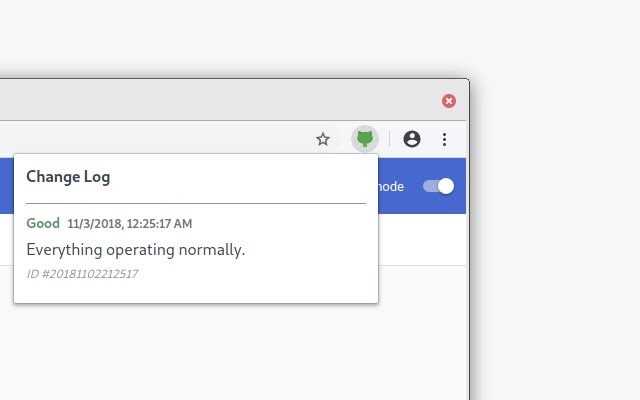 Github.com Service Status  from Chrome web store to be run with OffiDocs Chromium online