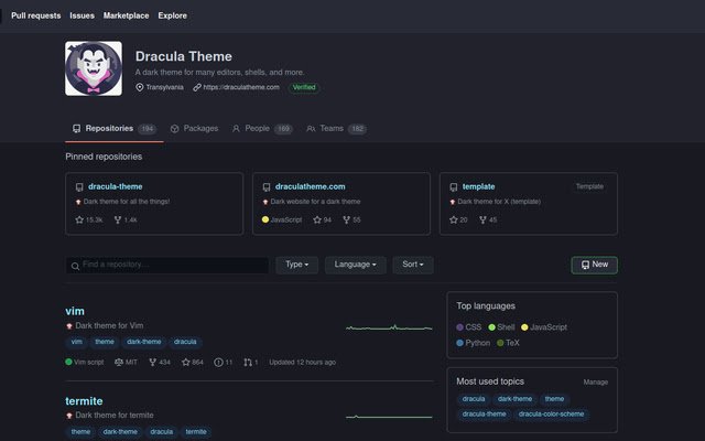 Github Dracula Theme  from Chrome web store to be run with OffiDocs Chromium online