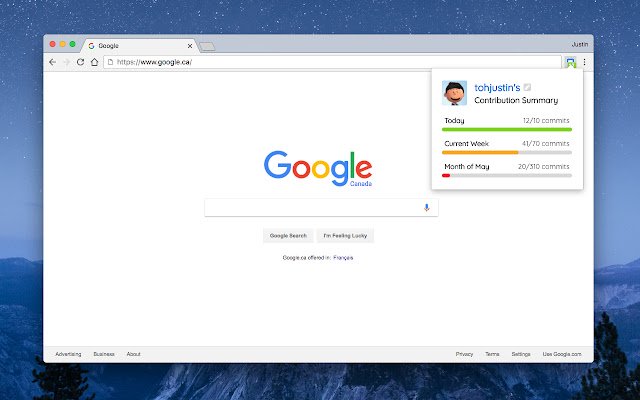 Github Goals  from Chrome web store to be run with OffiDocs Chromium online