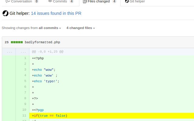 Github Helper: Code review tool  from Chrome web store to be run with OffiDocs Chromium online