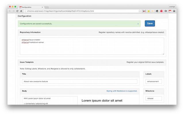 Chrome web mağazasından GitHub Issue Creator, OffiDocs Chromium çevrimiçi ile çalıştırılacak